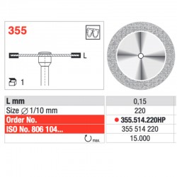 Disco Diamantato SuperFlex 355-L 0.15mm-220
