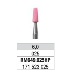 Abrasivo di Corindone Rosa per Ceramica Punta a Cono stretto L6.0mm - 025 (12pz)